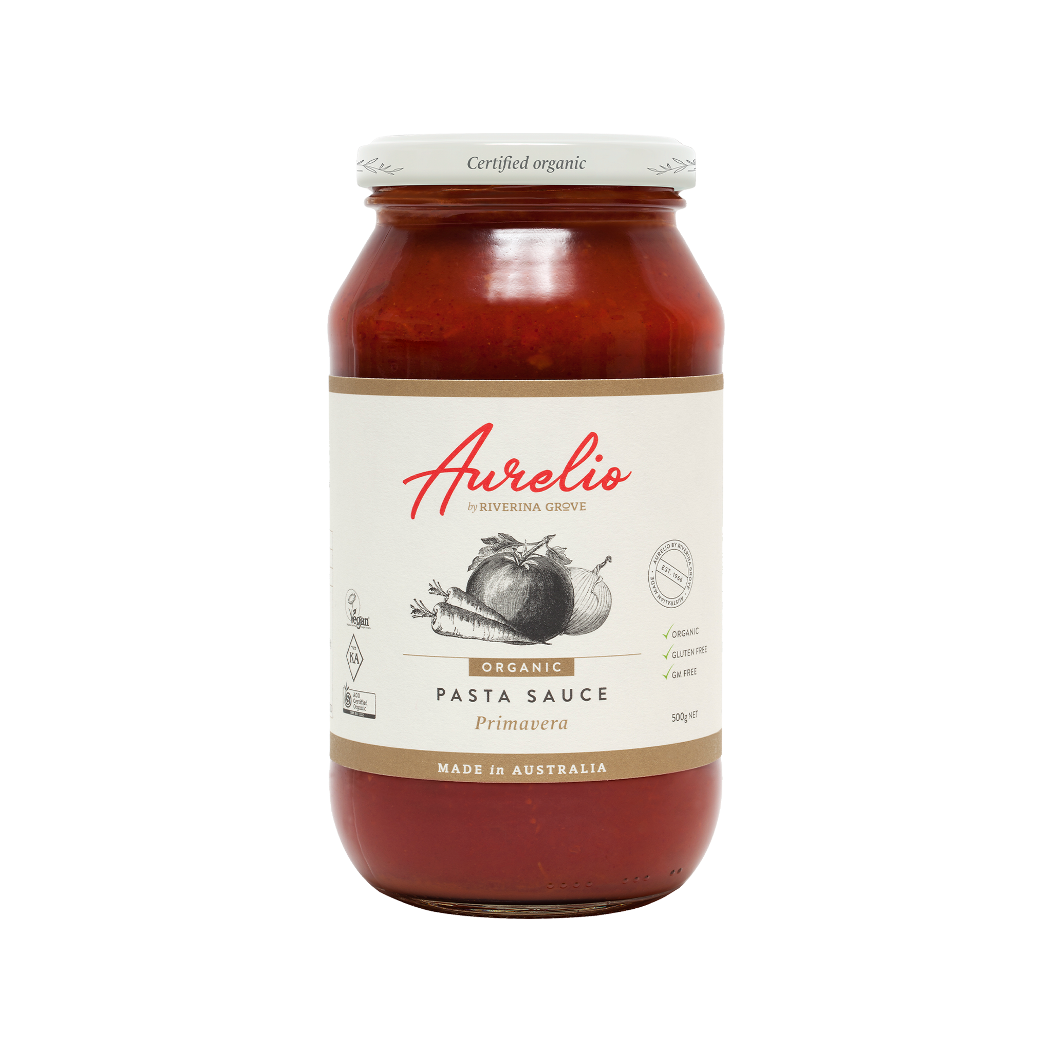 organic primavera pasta sauce aurelio