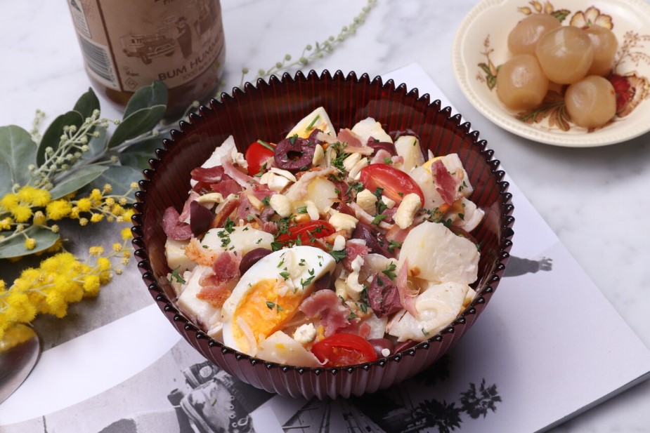 Potato Salad with Olives by Norie Mori