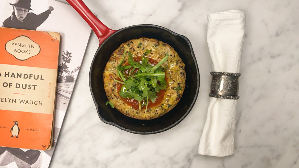 Mushroom and Organic Olive Quinoa Frittata